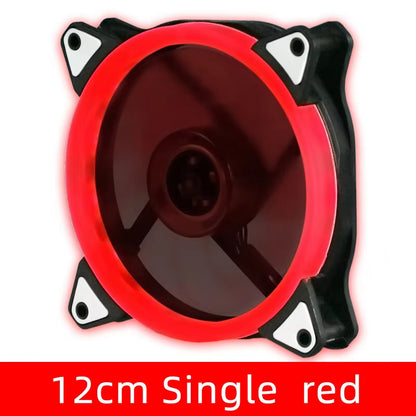 120Mm Aurora Computer Chassis Fan 12Cm Luminous LED Color Light Mute Cool RGB Cooling Fan Wholesale