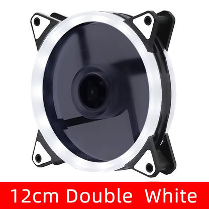 120Mm Aurora Computer Chassis Fan 12Cm Luminous LED Color Light Mute Cool RGB Cooling Fan Wholesale