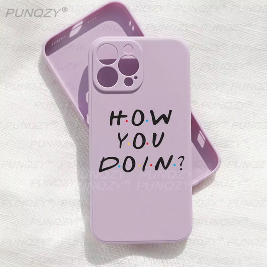 Cartoon Funny Friends TV Show Phone Case for Iphone 16 15 14 13 12 11 PRO MAX 8 7 plus Mini X XS XR SE Soft TPU Cover