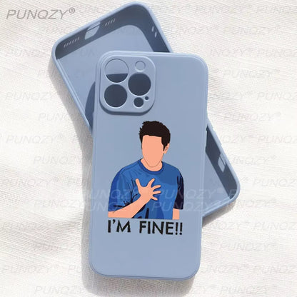Cartoon Funny Friends TV Show Phone Case for Iphone 16 15 14 13 12 11 PRO MAX 8 7 plus Mini X XS XR SE Soft TPU Cover