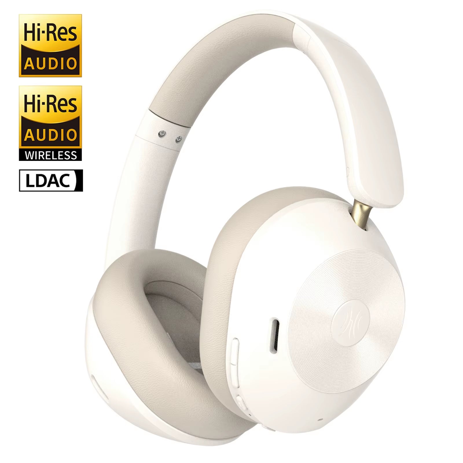 A5 Bluetooth 5.4 Headphones 43Db Hybrid Active Noise Cancelling over Ear Wireless Headset Hi-Res LDAC Audio with ENC Mic