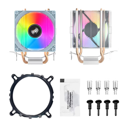 CPU Cooler 2 4 6 Heat Pipes PC Radiator Cooling 3PIN PWM Silent Rgb Fan for Intel 1700 1150 1155 1156 1366 AM2/AM3/AM4 AMD