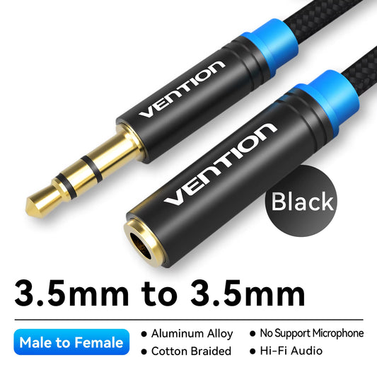 Jack 3.5 Aux Extension Cable for Car Laptop Mini PC TV Xiaomi Huawei Stereo 3.5 Mm Jack Headphone Speaker Cable Auxiliar